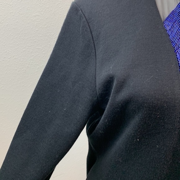 Vintage wool blend 90s beaded sheer illusion deep V neck fitted sheath dress EUC - Picture 6 of 13